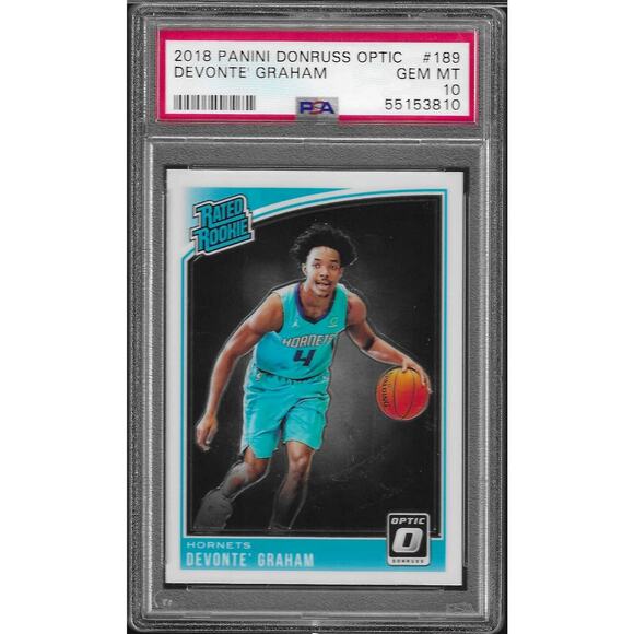 2018-19 Donruss Optic Devonte' Graham Rated Rookie RC #189 PSA 10 Hornets - Picture 1 of 2